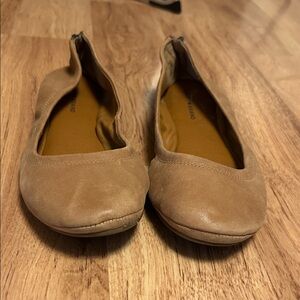 Lucky Brand Tan Suede Ballet Flats